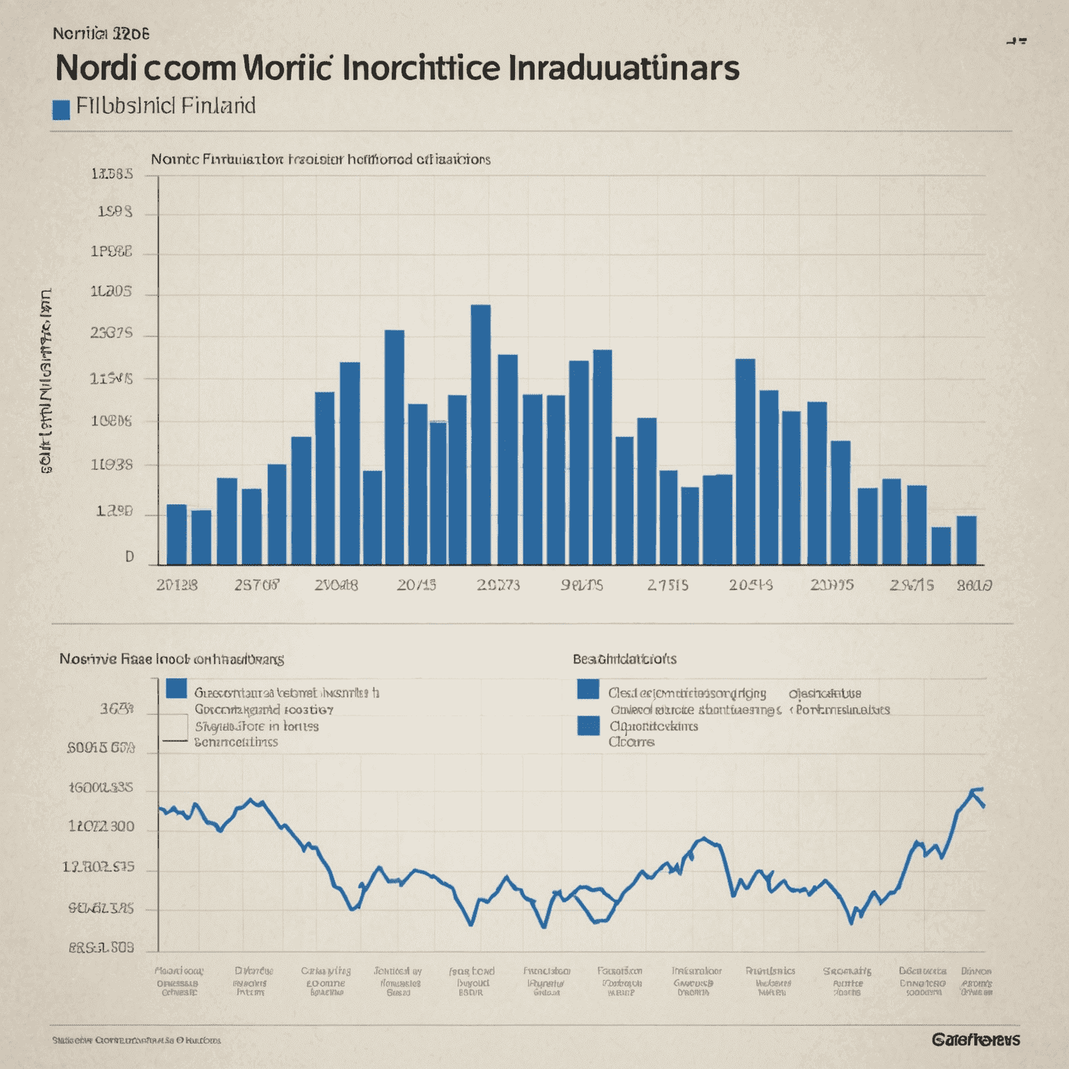 Graph showing economic indicators for Nordic countries, with Finland highlighted