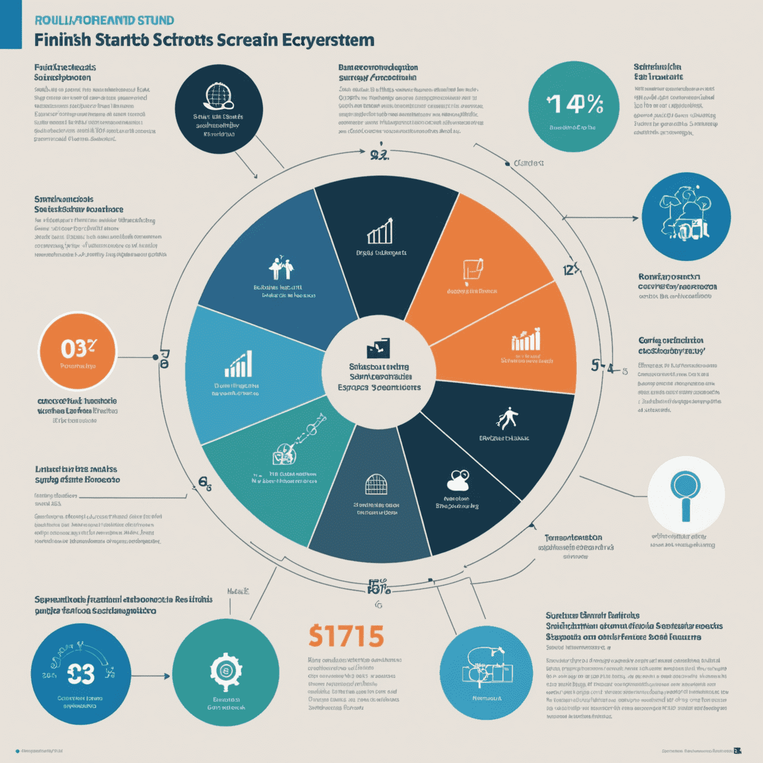 Infographic showing key statistics of Finnish startup ecosystem, including funding rounds, successful exits, and major industry sectors